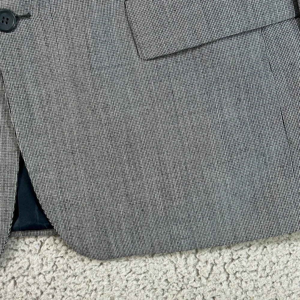 Marzotto by David Bios Mens 40S Wool Blazer Jacket Grey Micro Pattern Italy